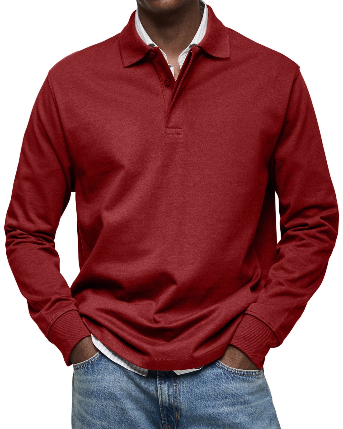 Jesse™ | Casual Polo met Lange Mouwen
