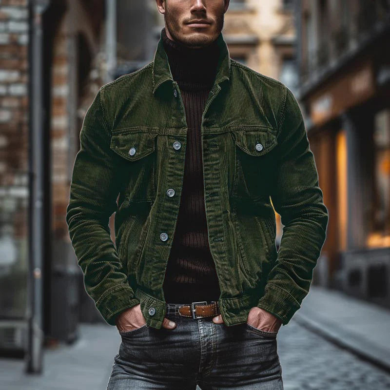 Sef™ - Vintage Cord Single-Breasted Jas