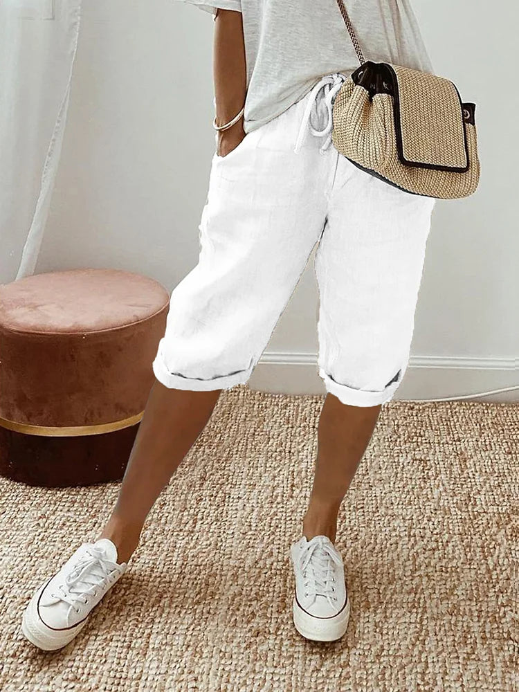 Donna™ | Katoen- Linnen Dames Shorts