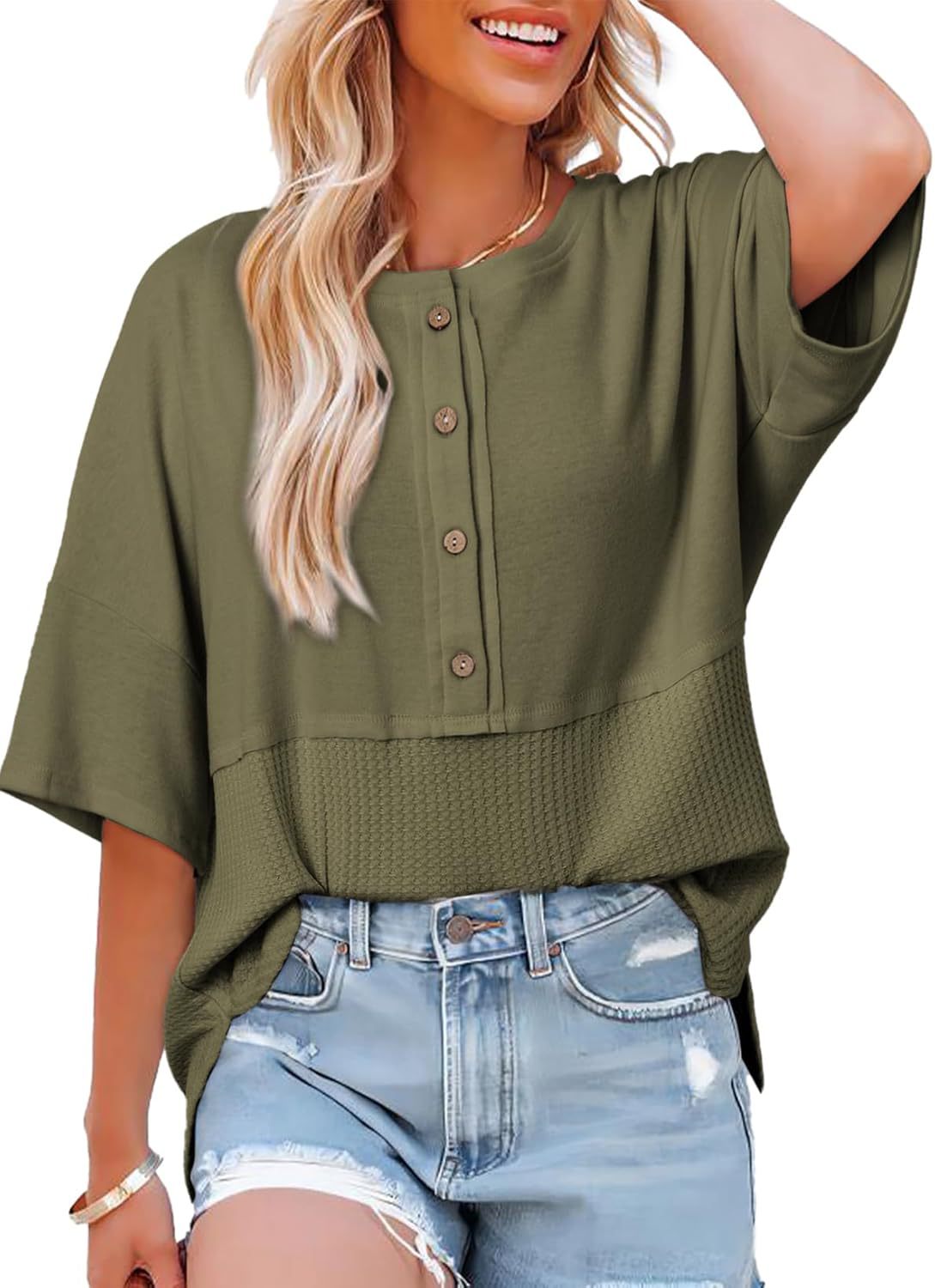 Veerle™ | Casual Blouse met Knoopsluiting