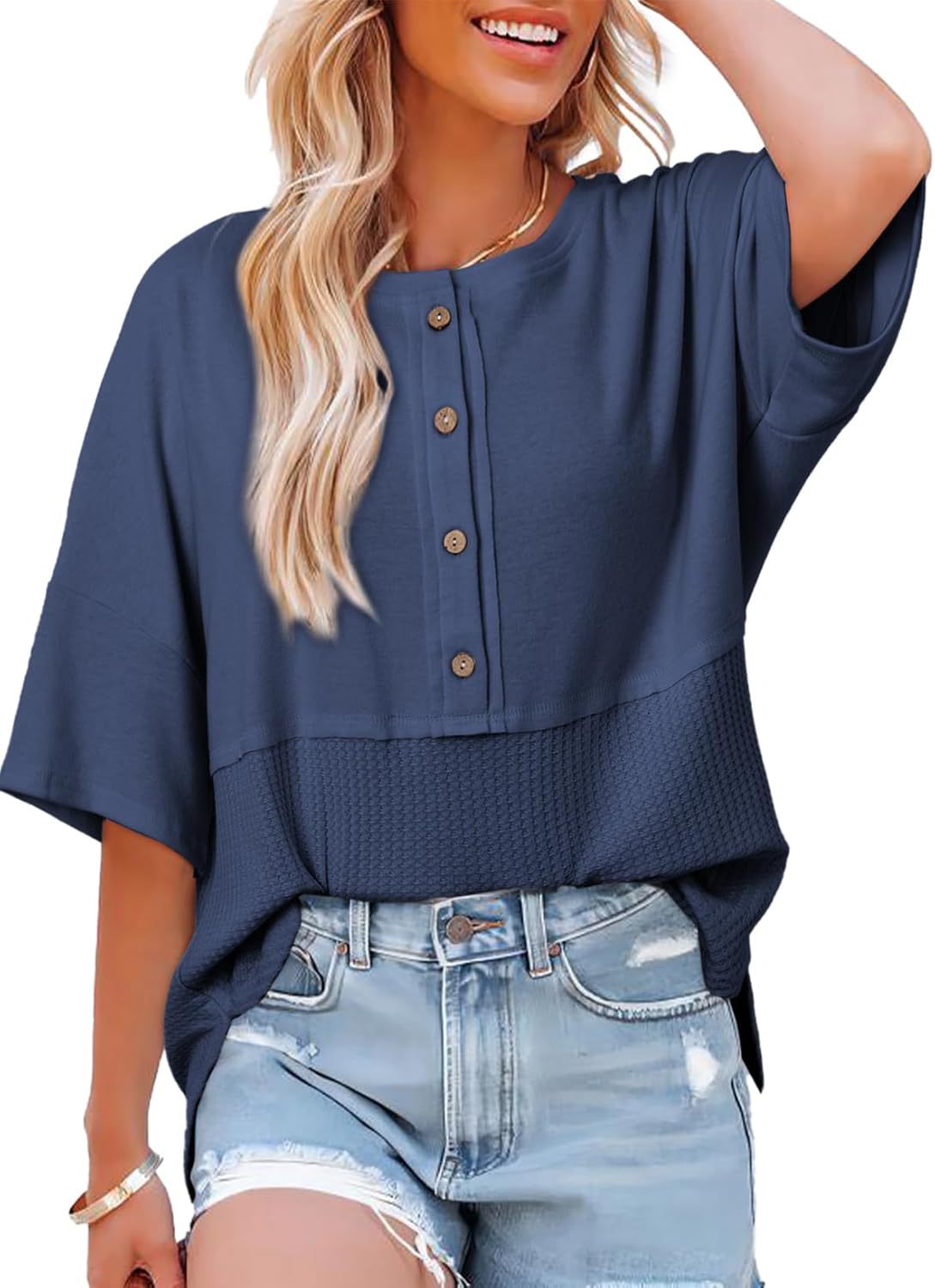 Veerle™ | Casual Blouse met Knoopsluiting