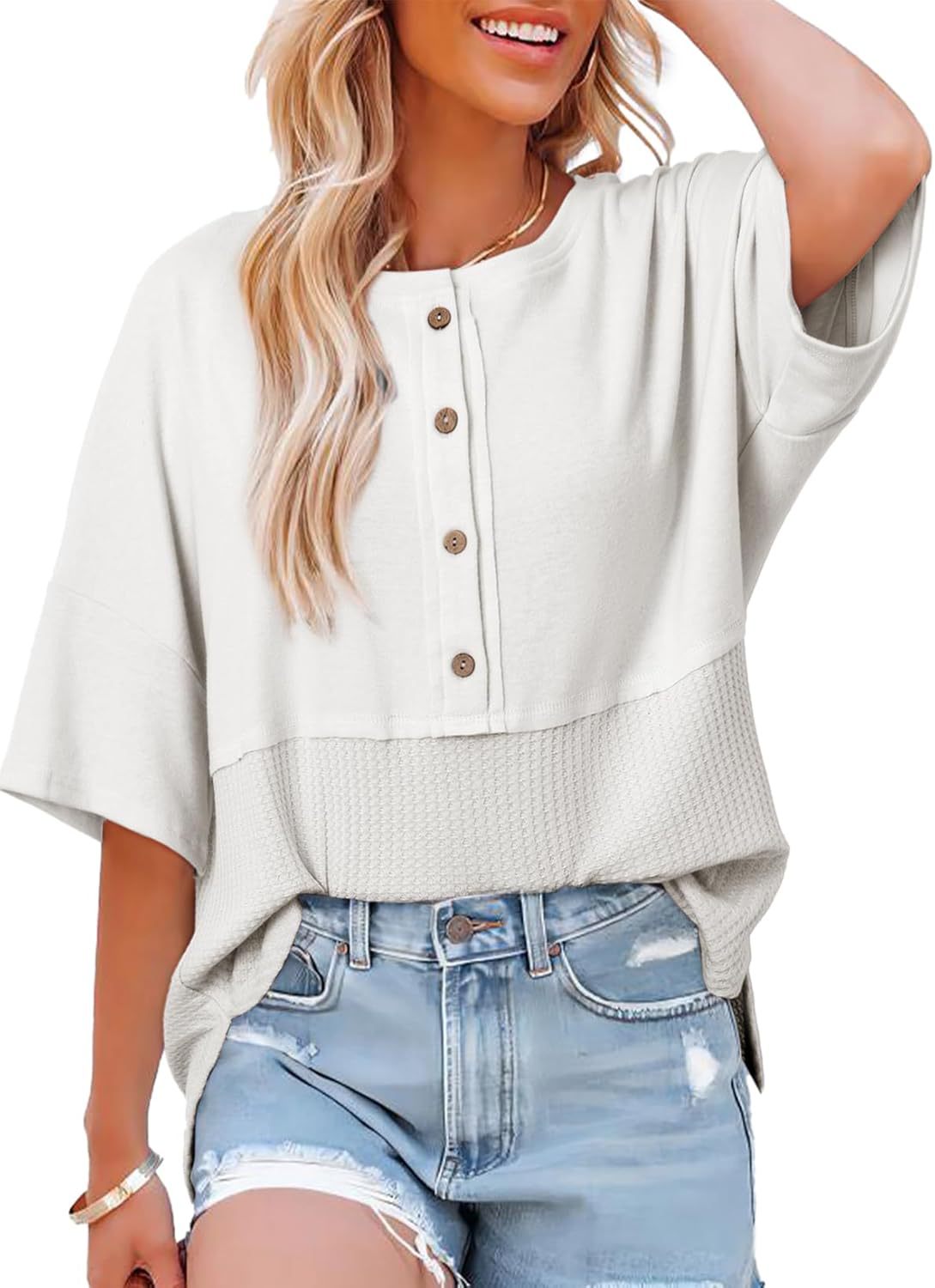 Veerle™ | Casual Blouse met Knoopsluiting