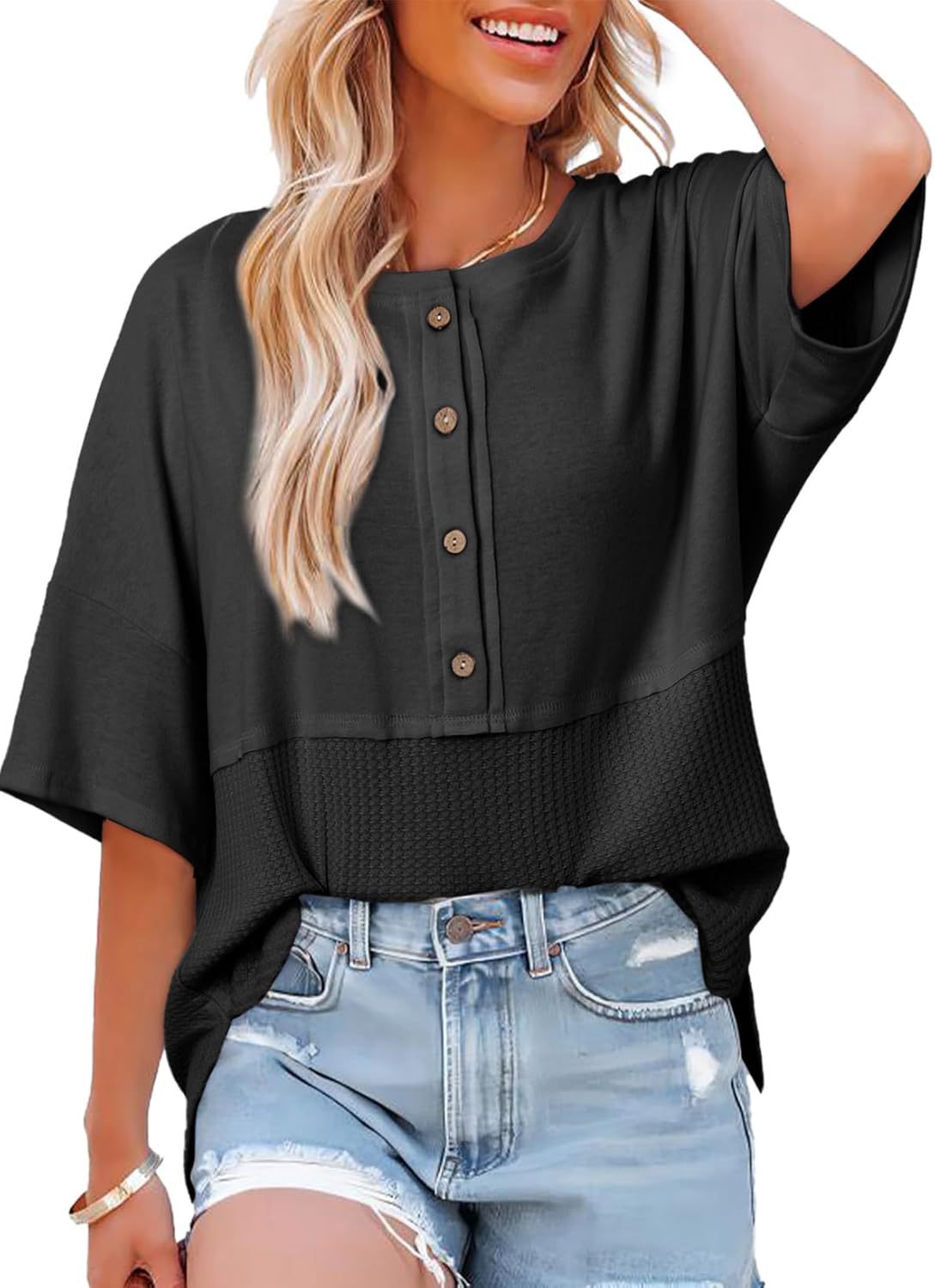 Veerle™ | Casual Blouse met Knoopsluiting