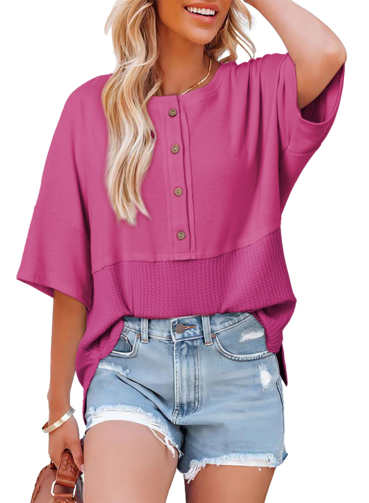 Veerle™ | Casual Blouse met Knoopsluiting