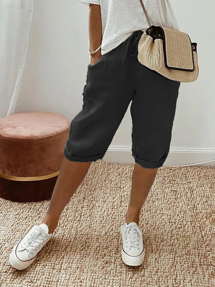 Donna™ | Katoen- Linnen Dames Shorts