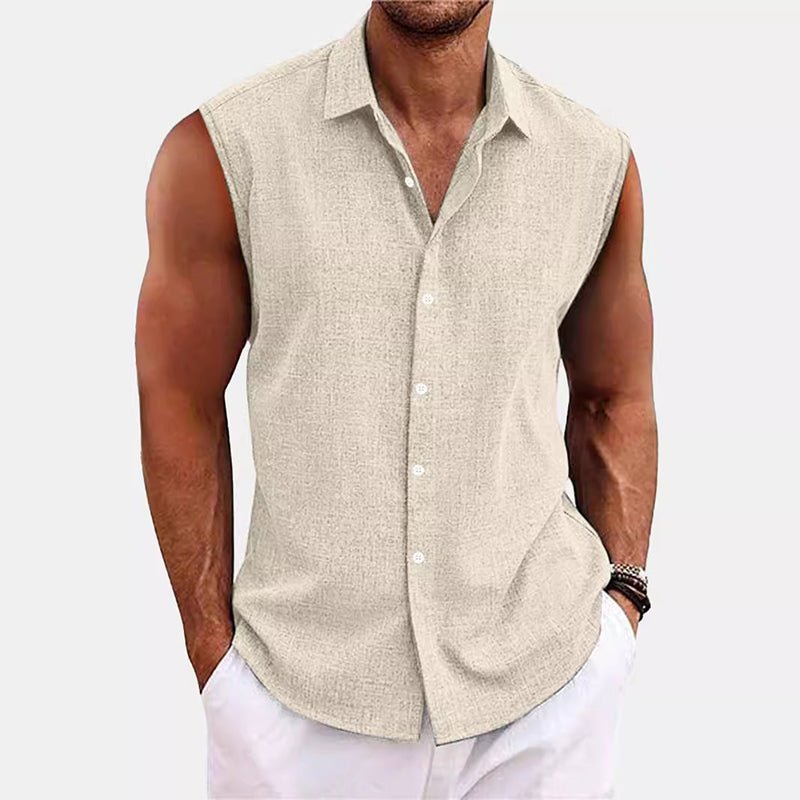 Max™ | Mouwloze Top met Knoopsluiting