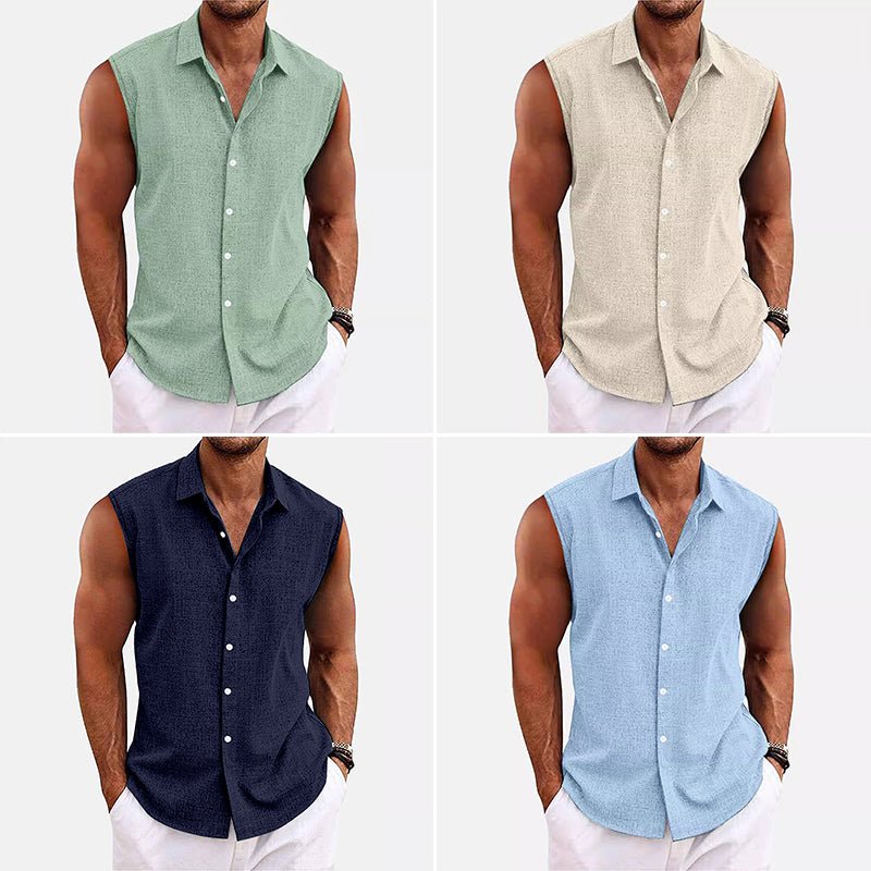 Max™ | Mouwloze Top met Knoopsluiting