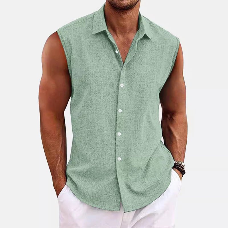 Max™ | Mouwloze Top met Knoopsluiting