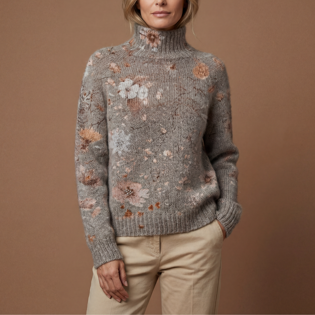 4XL / Gris Fleurs Délicates