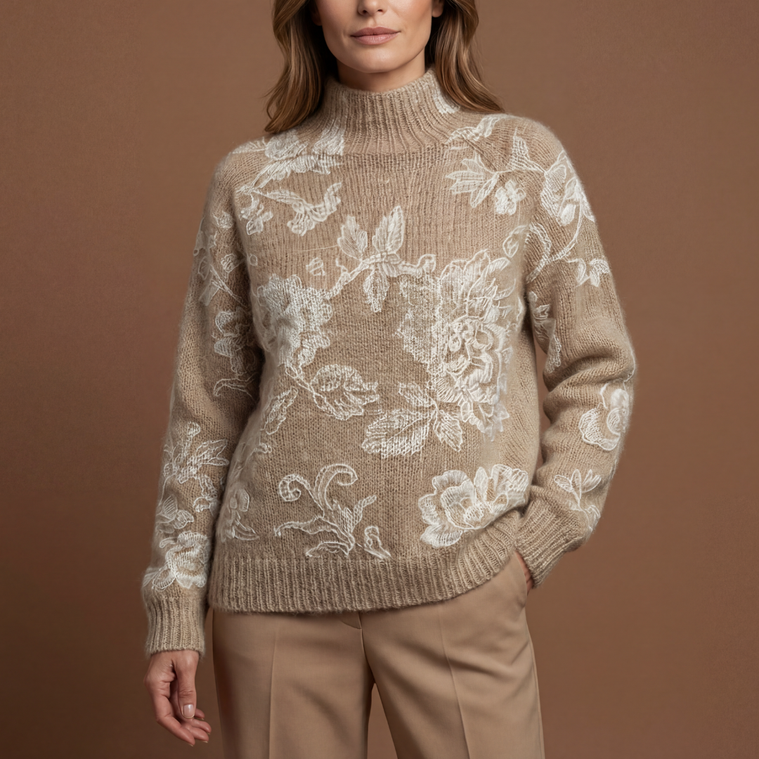 4XL / Beige Dentelle Florale