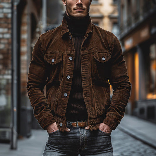 Sef™ - Vintage Cord Single-Breasted Jas