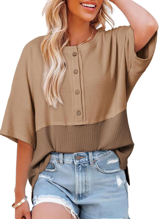 Veerle™ | Casual Blouse met Knoopsluiting