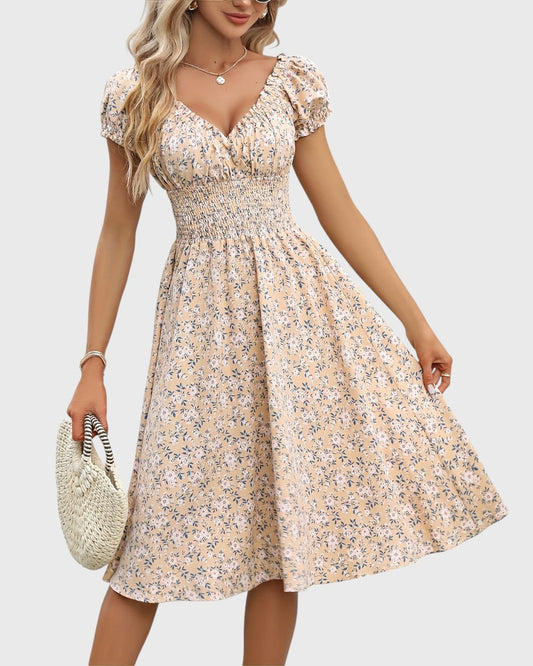 Elsa™ | Midi-jurk met Bloemenprint