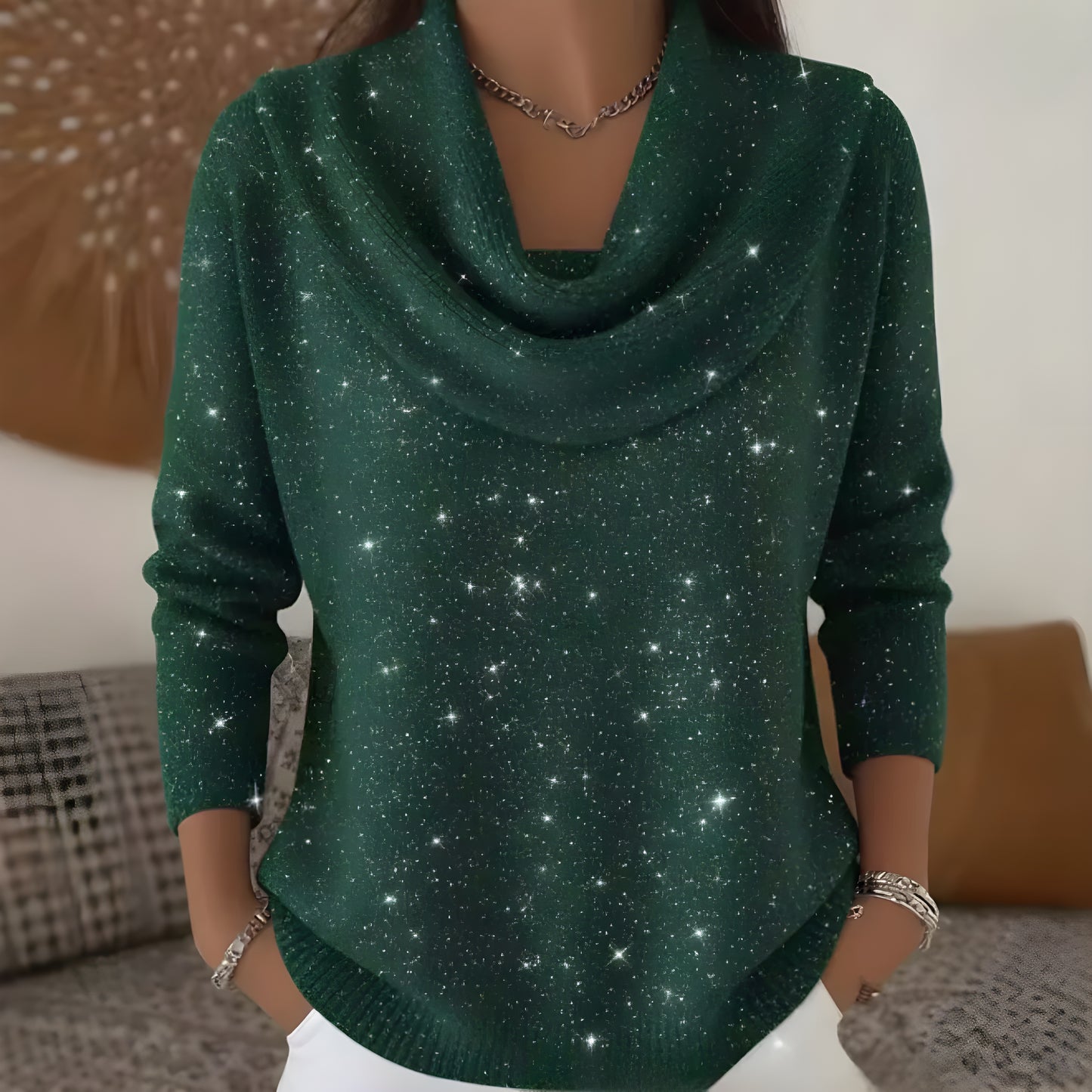 Mariam™ | Elegant Gebreide Trui met Subtiele Glans