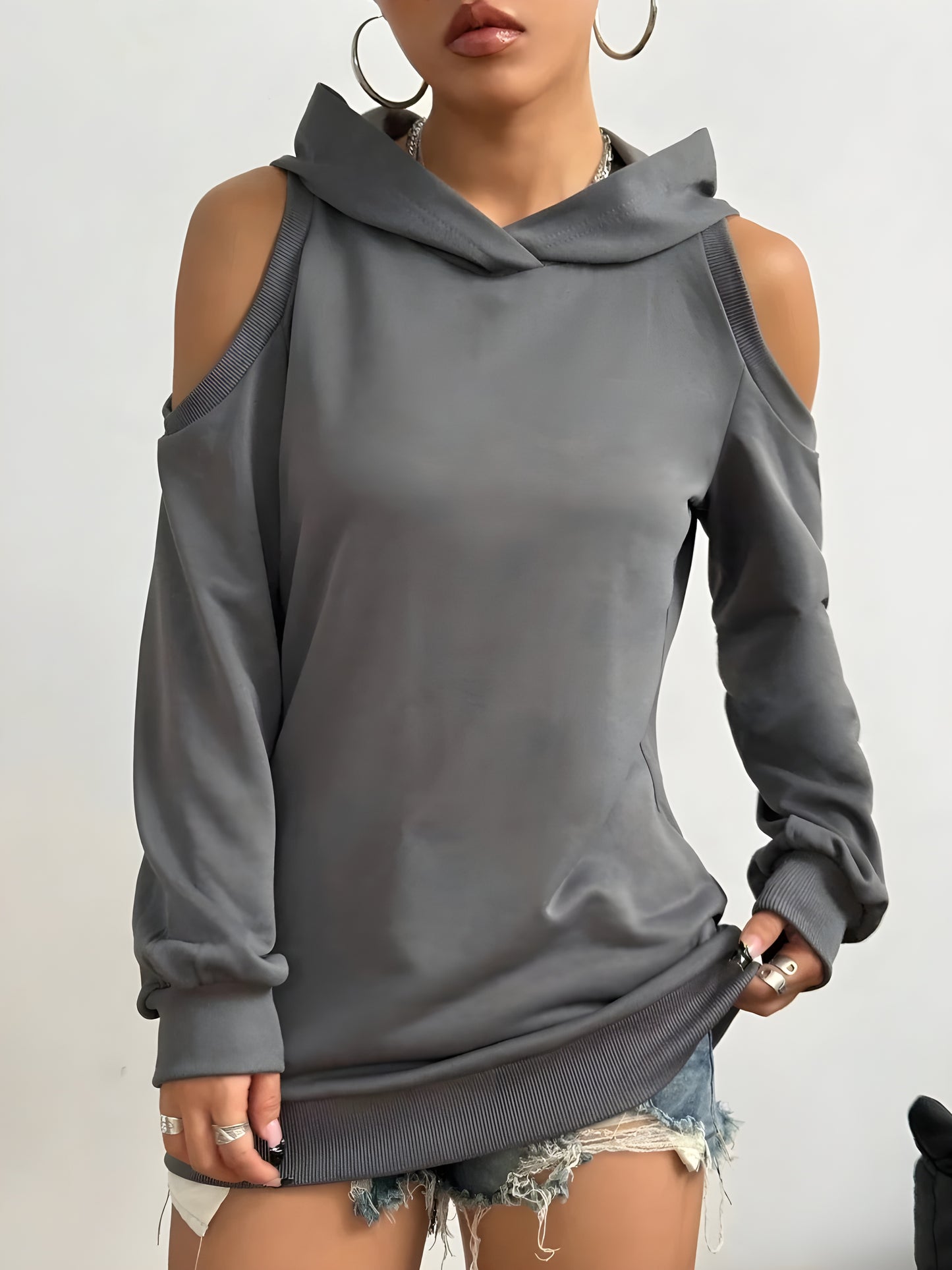 Mona™| Hoodie met Open Schouders