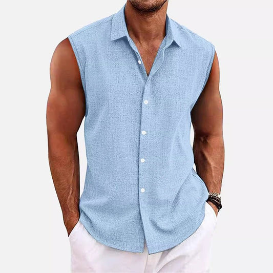 Max™ | Mouwloze Top met Knoopsluiting
