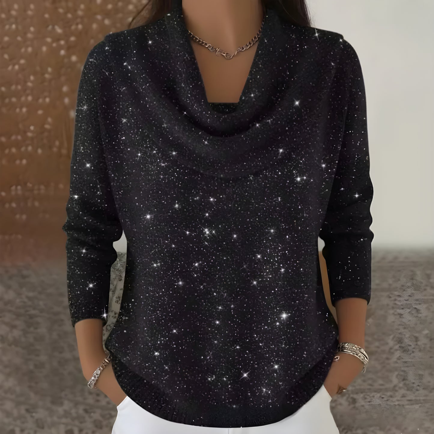 Mariam™ | Elegant Gebreide Trui met Subtiele Glans